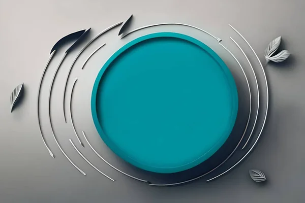 Abstrakte Blaue Kreise Hintergrund Natur Essenz Element Mit Leerzeichen Der — Stockvektor
