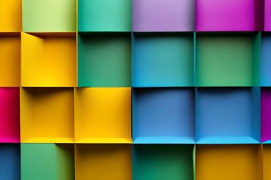 Gökkuşağı renkli kağıt kesiği arka plan için güzel bir düzenleme yapıyor. Kağıt sanatı gökkuşağı kağıdı 3d efekti, canlı renkler, vektör illüstrasyonu ve tasarım materyali ile arka planı katlar ve keser.