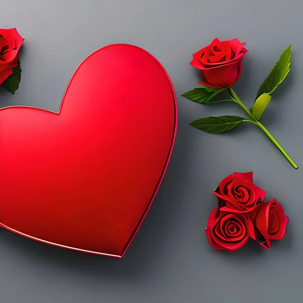 Red Love Shape Valentine Days Happy Valentine Days Design Material — Vettoriale Stock