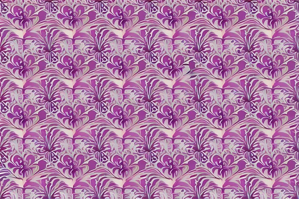 Flor Natural Abstracta Magenta Púrpura Floral Hojas Fondo Patrón Sin — Archivo Imágenes Vectoriales