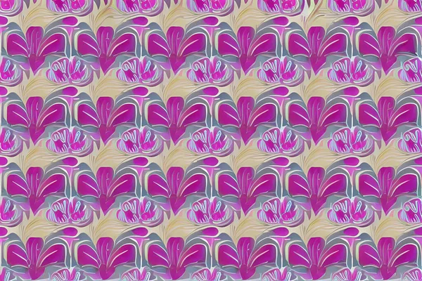 Абстрактная Магента Пурпурный Природный Цветок Цветок Листья Безморщинистом Фоне Цветы — стоковый вектор