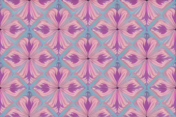 Abstraktes Magenta Oder Lila Natürliches Blüten Blüten Und Blättermuster Hintergrund — Stockvektor