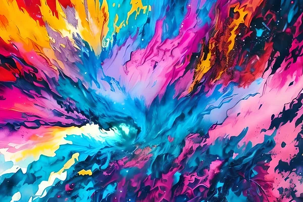 Kolor Wody Lub Obraz Olejny Grzywny Sztuka Ilustracja Abstrakcyjny Rozprysk — Zdjęcie stockowe