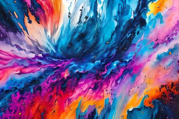 Χρώμα Νερού Ελαιογραφία Λεπτή Τέχνη Εικονογράφηση Αφηρημένη Φλόγα Πιτσιλίσματος Σπρέι — Φωτογραφία Αρχείου