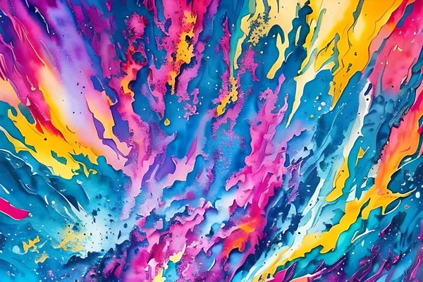 Kolor Wody Lub Obraz Olejny Grzywny Sztuka Ilustracja Abstrakcyjny Rozprysk — Zdjęcie stockowe