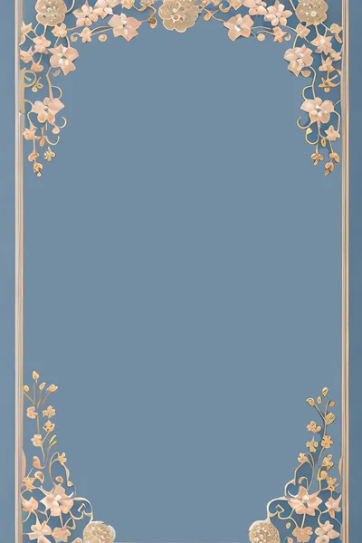 カラフルなシンプルな花の装飾 小さな花のイラスト 背景テンプレート 自然と花の創造的な配置 バナー 結婚式のカード招待状の草案 デザイン要素などに適しています — ストック写真