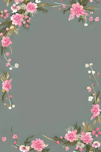 Fargerik Enkel Blomsterdekorasjon Liten Blomsterillustrasjon Bakgrunnsmal Kreativ Utforming Natur Blomster – stockfoto