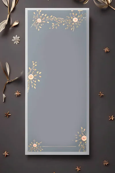 화려하고 단순한 꽃장식 창조적 현수막 결혼식 초대장 디자인 요소등에 적합하다 — 스톡 사진