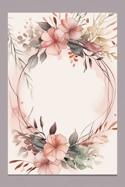 カラフルなシンプルな花の装飾イラストの背景テンプレート 自然と花の創造的な配置 バナー 結婚式のカード招待状の草案 誕生日 デザイン要素のために良い — ストック写真