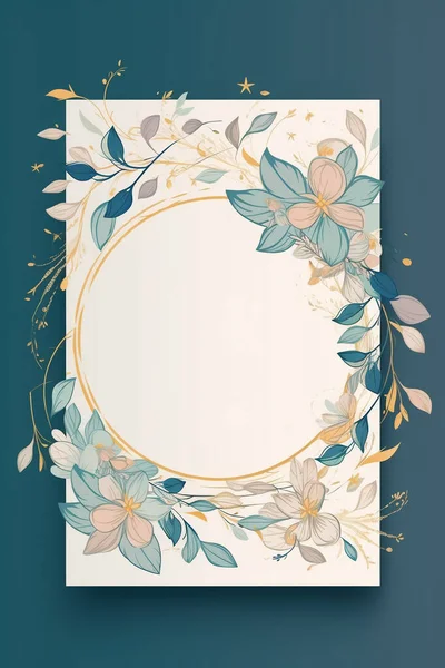 Πολύχρωμο Απλό Floral Διακόσμηση Εικονογράφηση Φόντο Πρότυπο Δημιουργική Διάταξη Της — Φωτογραφία Αρχείου