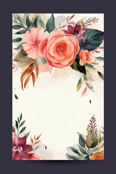 Modèle Simple Coloré Illustration Décoration Florale Arrangement Créatif Nature Des — Photo