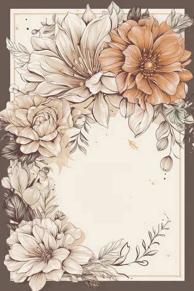 Barevné Jednoduché Květinové Dekorace Ilustrační Pozadí Šablony Kreativní Uspořádání Přírody — Stock fotografie
