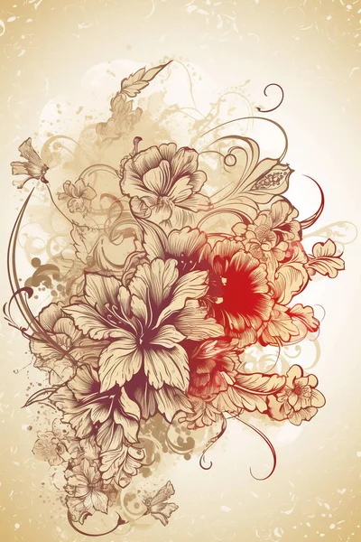 Barevné Jednoduché Květinové Dekorace Ilustrační Pozadí Šablony Kreativní Uspořádání Přírody — Stock fotografie