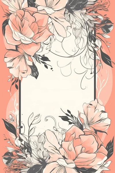 Színes Egyszerű Virágdísz Illusztráció Háttér Sablon Kreatív Elrendezése Természet Virágok — Stock Fotó