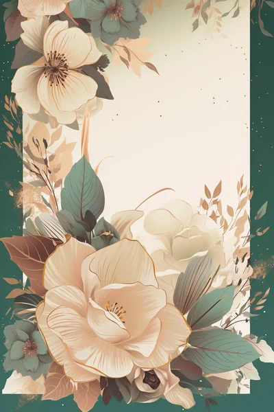 Πολύχρωμο Απλό Floral Διακόσμηση Εικονογράφηση Φόντο Πρότυπο Δημιουργική Διάταξη Της — Φωτογραφία Αρχείου