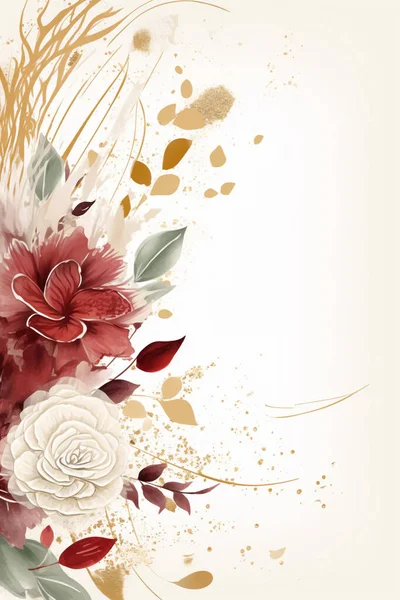 Renkli Basit Çiçek Desenli Arka Plan Çizimi Doğanın Çiçeklerin Yaratıcı — Stok fotoğraf