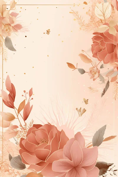 Színes Egyszerű Virágdísz Illusztráció Háttér Sablon Kreatív Elrendezése Természet Virágok — Stock Fotó