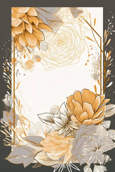 Bunte Einfache Florale Dekoration Illustration Hintergrundvorlage Kreative Anordnung Der Natur — Stockfoto