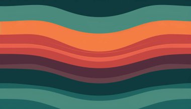 Basit minimalist retro renk modası arka plan soyut renkli duvar kağıdı ve fon. Sanatsal dijital sanat 3d geometrik çizgili çizgili çubuk tasarım materyali. Dalga.