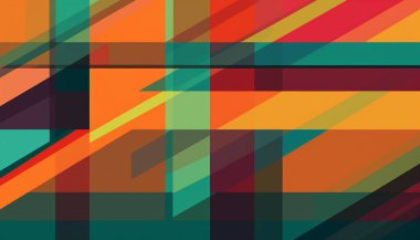 Basit minimalist retro renk modası arka plan soyut renkli duvar kağıdı ve fon. Sanatsal dijital sanat 3d geometrik çizgi çizgili çubuk tasarım materyali.