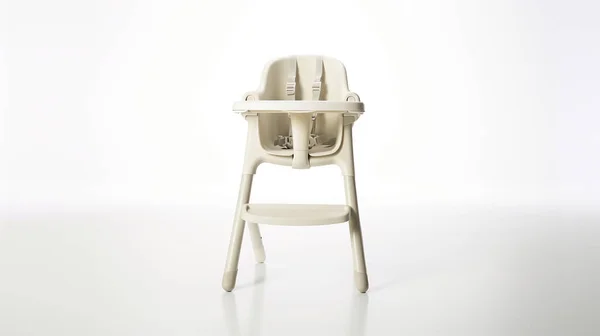 Yemek Yemek Yerken Bebek Için Geleneksel Bebek Koltuğu Yüksek Sandalye — Stok fotoğraf