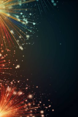 Parti, doğum günü, bebek partisi, gelin partisi, mezuniyet, iş etkinliği, büyük açılış, yıldönümü, tatil davetiyesi taslağı ve tebrik kartı şablonu için renkli basit bir illüstrasyon..