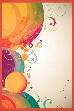 Parti, doğum günü, bebek partisi, gelin partisi, mezuniyet, iş etkinliği, büyük açılış, yıldönümü, tatil davetiyesi taslağı ve tebrik kartı şablonu için renkli basit bir illüstrasyon..