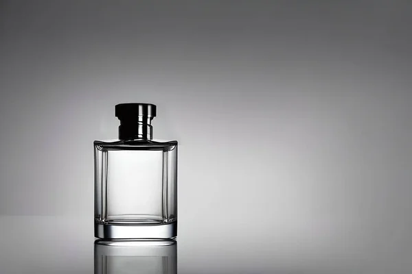 Przezroczysta Makieta Butelki Perfum Studio Strzał Izolowane Tło Marketingu Prezentacji — Zdjęcie stockowe
