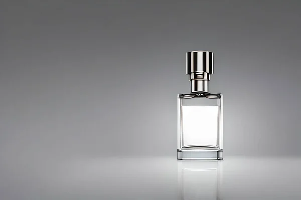 Malá Bílá Transparentní Láhev Parfém Mokup Studio Shot Izolované Pozadí — Stock fotografie