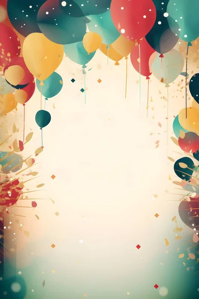 Kolorowe Proste Ilustracja Dekoracji Imprezę Urodziny Baby Shower Prysznic Ślubny — Zdjęcie stockowe