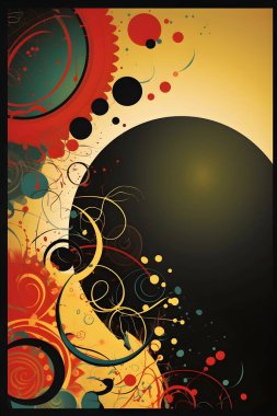 Parti, doğum günü, bebek partisi, gelin partisi, mezuniyet, iş etkinliği, büyük açılış, yıldönümü, tatil davetiyesi taslağı ve tebrik kartı şablonu için renkli basit bir illüstrasyon..