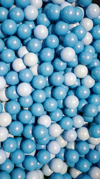 Bola Plástico Branca Colorida Azul Transparente Parque Infantil Piscina Interior — Fotografia de Stock