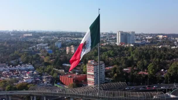 Mexico Flag San Jeronimo Mexico City — Vídeo de Stock
