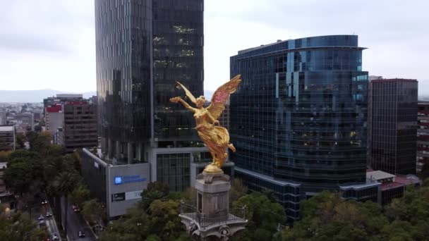 Angel Independencia Paseo Reforma Avenue Mexico City — Stock video
