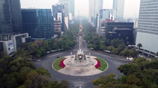 Angel Independencia Paseo Reforma Avenue Mexico City — Stockvideo