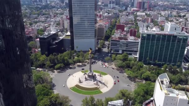 Angel Independencia Paseo Reforma Avenue Mexico City — Vídeos de Stock