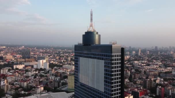 Panoramatický Výhled World Trade Center Mexico City Obklopené Budovami Jasného — Stock video