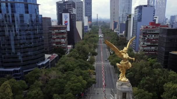 Angel Independence Encia Paseo Reforma Avenue Mexico City — стоковое видео