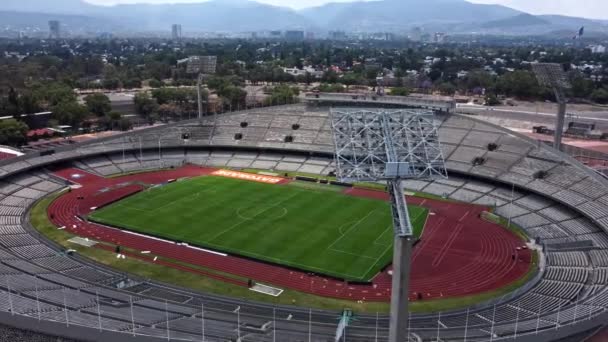 Flygfoto Över Olympic University Stadium National Autonomous University Mexico Unam — Stockvideo