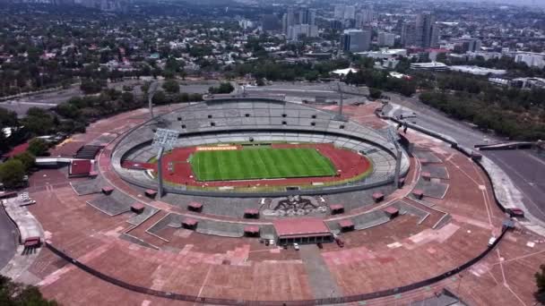 Flygfoto Över Olympic University Stadium National Autonomous University Mexico Unam Stockfilm