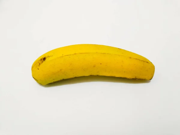 Frutas Plátano Maduras Sobre Fondo Blanco — Foto de Stock