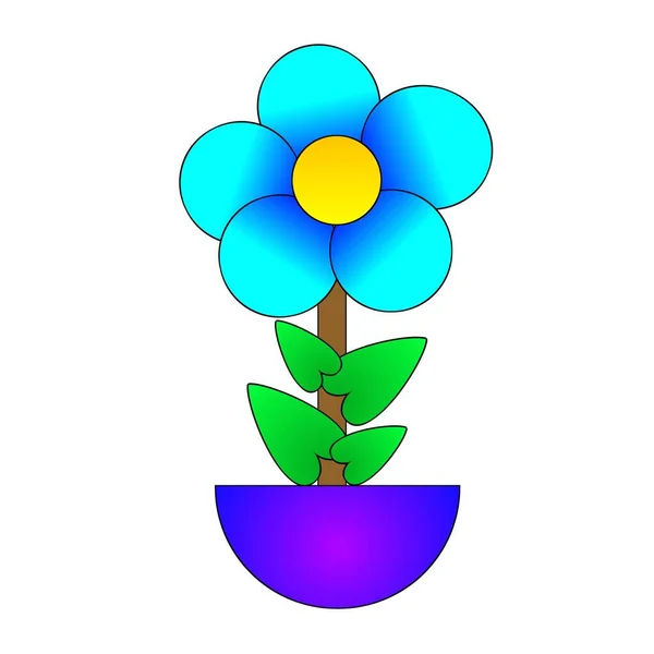 Blumenillustration Farbverlauf Für Tapete Oder Hintergrund — Stockfoto