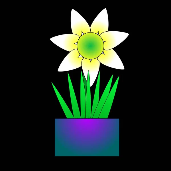 Blumenillustration Farbverlauf Für Tapete Oder Hintergrund — Stockfoto