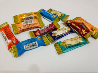 nougat sweet on the white background