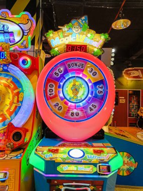 indoor game machines in the mall.