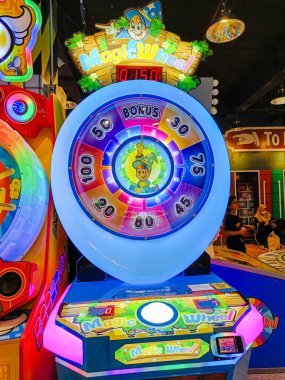 indoor game machines in the mall.