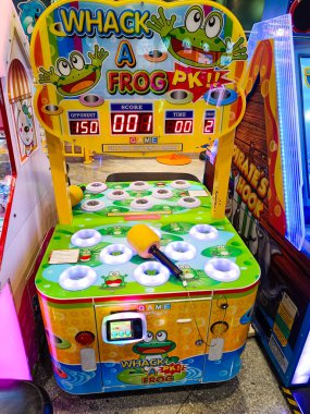 indoor game machines in the mall.