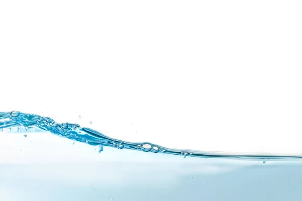 Вода Брызги Пузырьки Воздуха Изолированы Белом Фоне Синий Водяной Фон — стоковое фото