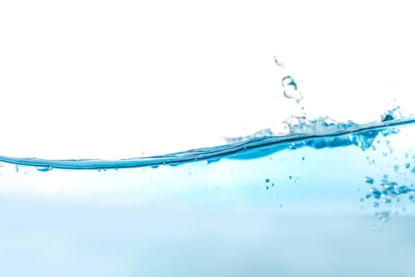 Вода Брызги Пузырьки Воздуха Изолированы Белом Фоне Синий Водяной Фон — стоковое фото