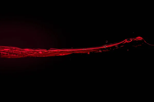 Кровяные Волны Красная Вода Брызги Волны Изолированы Черном Фоне — стоковое фото